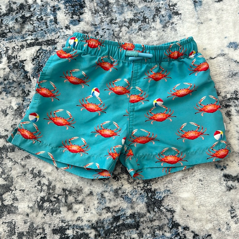 EUC Posh Peanut Swim Trunks • 12-18M